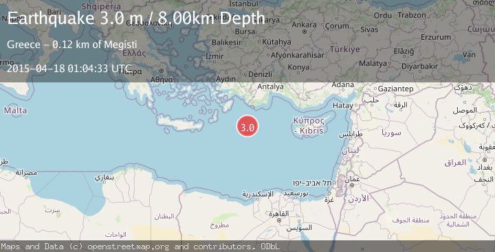 Map of EASTERN MEDITERRANEAN SEA
