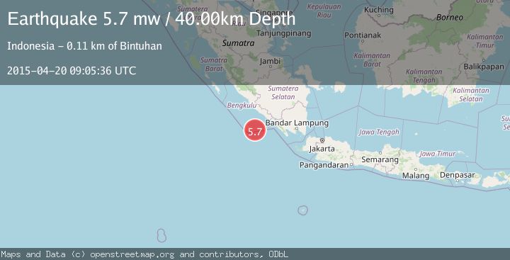 Map of SOUTHERN SUMATRA, INDONESIA