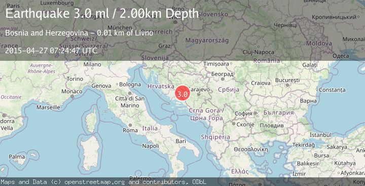Map of BOSNIA AND HERZEGOVINA