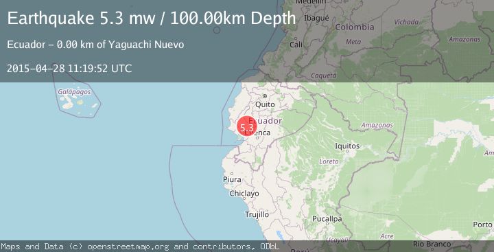 Map of NEAR COAST OF ECUADOR