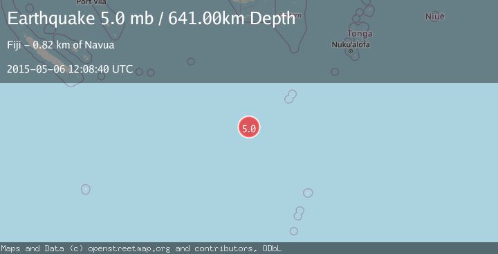 Map of SOUTH OF FIJI ISLANDS