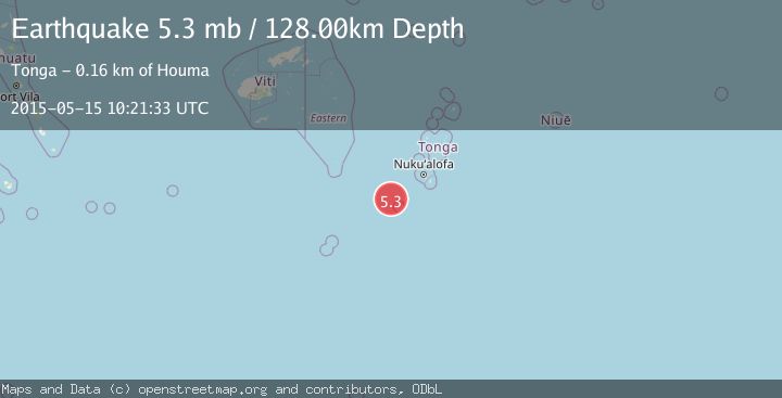 Map of SOUTH OF FIJI ISLANDS