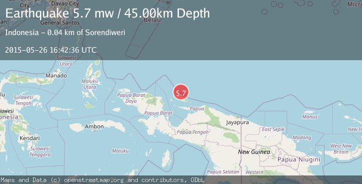 Map of BIAK REGION, INDONESIA