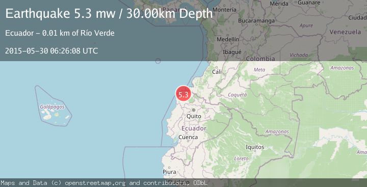 Map of NEAR COAST OF ECUADOR