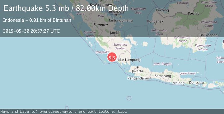 Map of SOUTHERN SUMATRA, INDONESIA