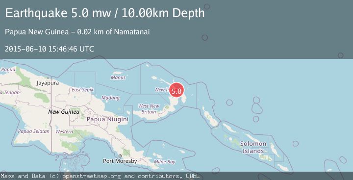 Map of NEW IRELAND REGION, P.N.G.