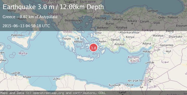 Map of DODECANESE ISLANDS, GREECE