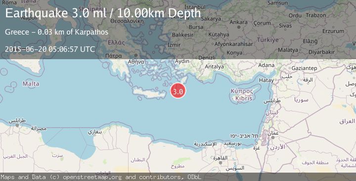 Map of DODECANESE ISLANDS, GREECE