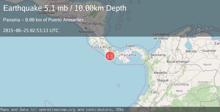Map of PANAMA-COSTA RICA BORDER REGION