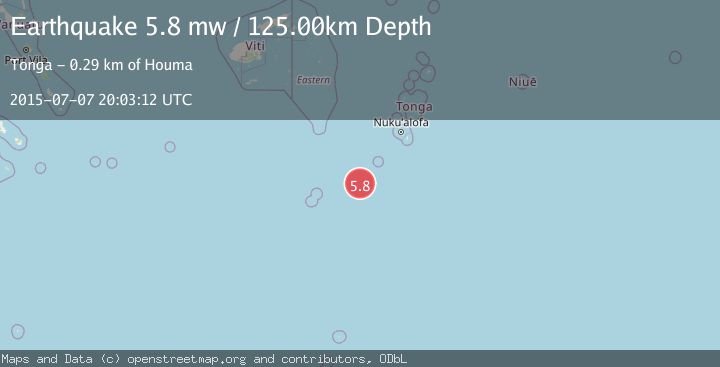 Map of SOUTH OF FIJI ISLANDS
