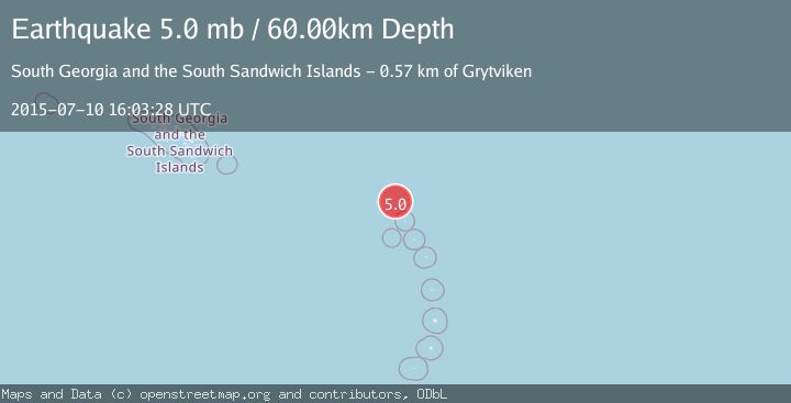 Map of SOUTH SANDWICH ISLANDS REGION