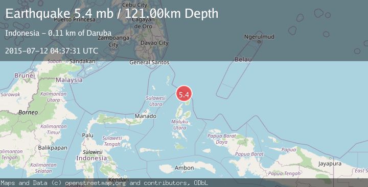 Map of NORTH OF HALMAHERA, INDONESIA