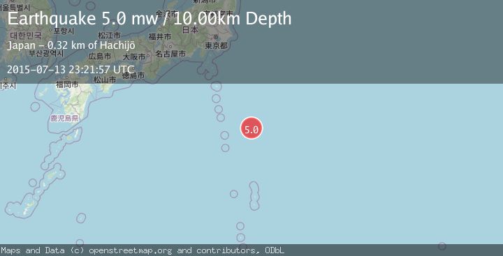 Map of IZU ISLANDS, JAPAN REGION