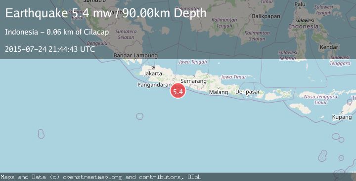 Map of JAVA, INDONESIA