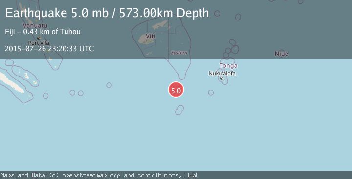 Map of SOUTH OF FIJI ISLANDS