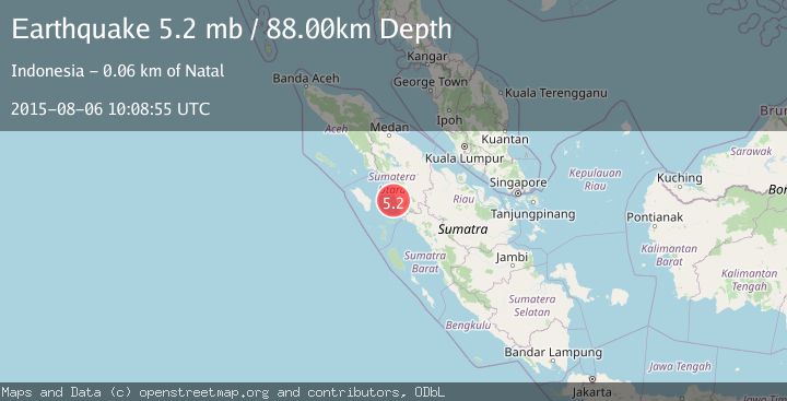 Map of NORTHERN SUMATRA, INDONESIA