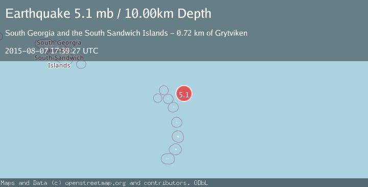 Map of SOUTH SANDWICH ISLANDS REGION