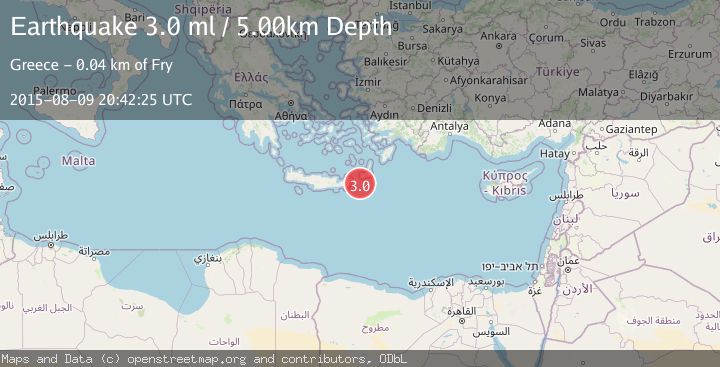 Map of CRETE, GREECE