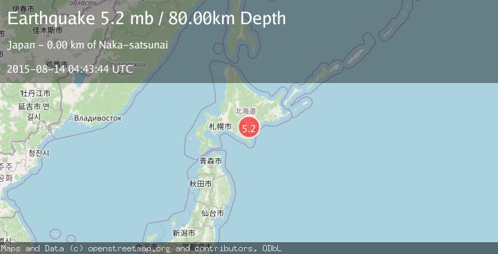 Map of HOKKAIDO, JAPAN REGION