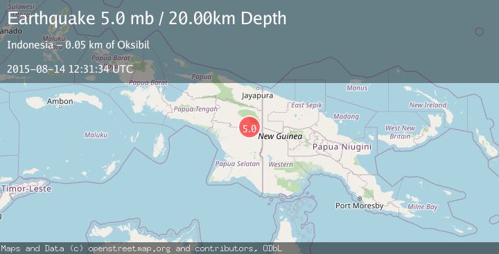 Map of PAPUA, INDONESIA
