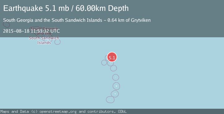 Map of SOUTH SANDWICH ISLANDS REGION