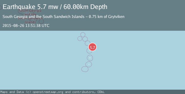 Map of SOUTH SANDWICH ISLANDS REGION