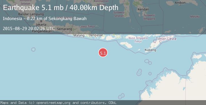 Map of SOUTH OF LOMBOK, INDONESIA