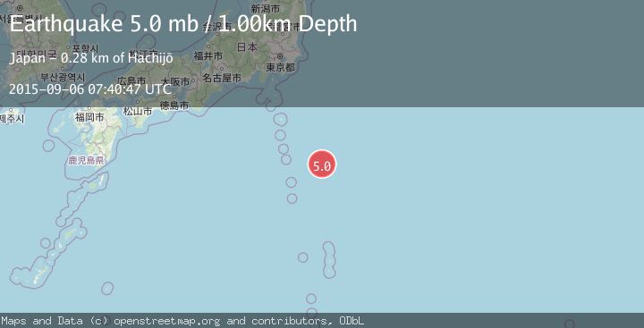 Map of IZU ISLANDS, JAPAN REGION