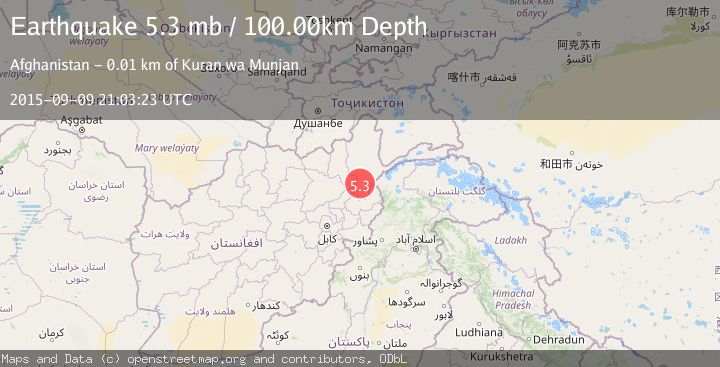 Map of HINDU KUSH REGION, AFGHANISTAN