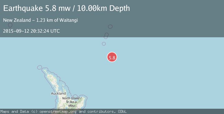 Map of SOUTH OF KERMADEC ISLANDS