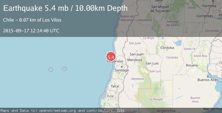 Map of OFFSHORE VALPARAISO, CHILE
