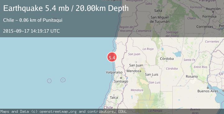 Map of OFFSHORE COQUIMBO, CHILE