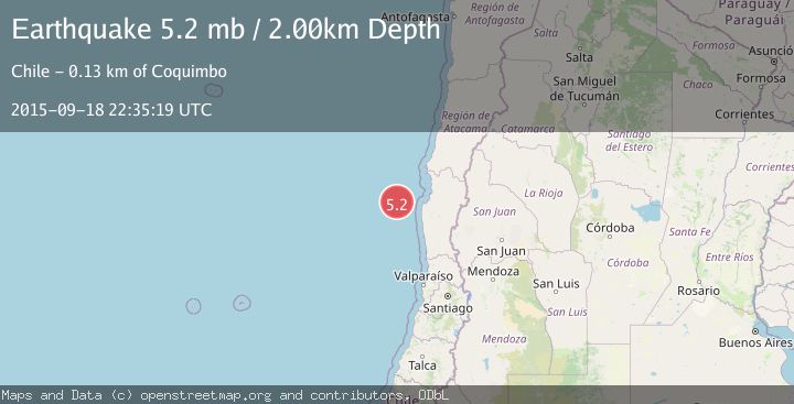 Map of OFFSHORE COQUIMBO, CHILE