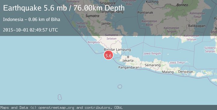 Map of SOUTHERN SUMATRA, INDONESIA