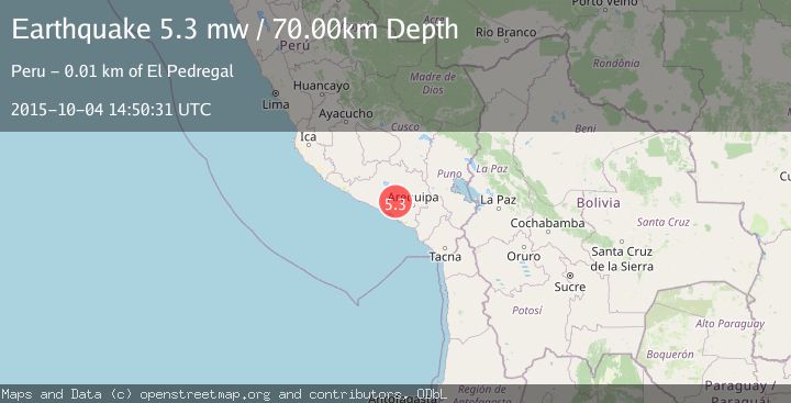 Map of NEAR COAST OF SOUTHERN PERU