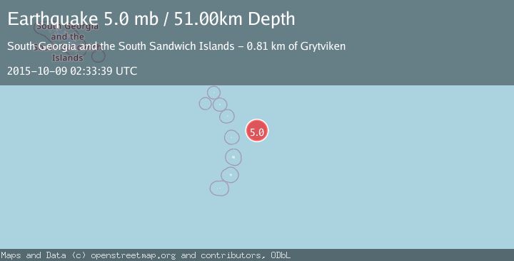 Map of SOUTH SANDWICH ISLANDS REGION