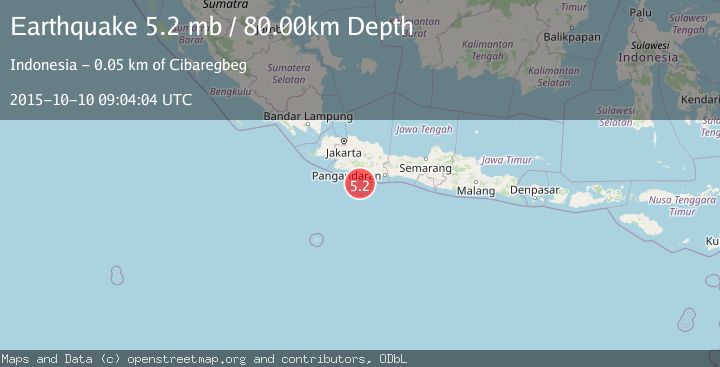 Map of JAVA, INDONESIA