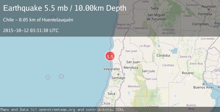 Map of OFFSHORE COQUIMBO, CHILE
