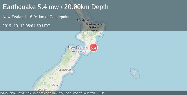 Map of NORTH ISLAND OF NEW ZEALAND