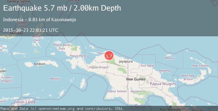 Map of PAPUA, INDONESIA
