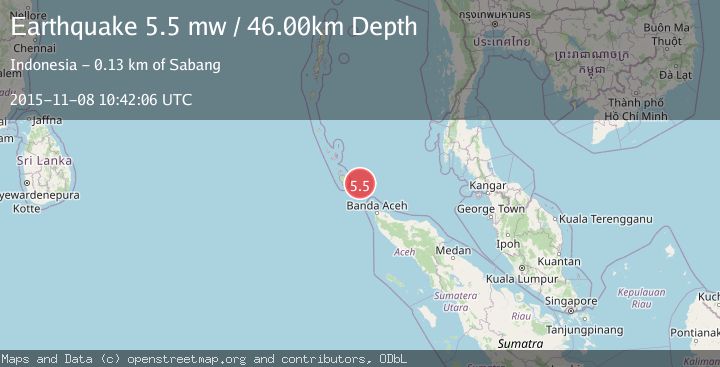 Map of NICOBAR ISLANDS, INDIA REGION