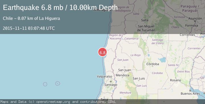 Map of OFFSHORE COQUIMBO, CHILE