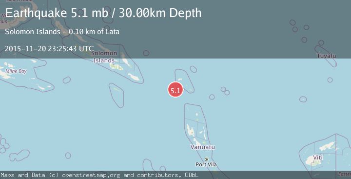 Map of SANTA CRUZ ISLANDS