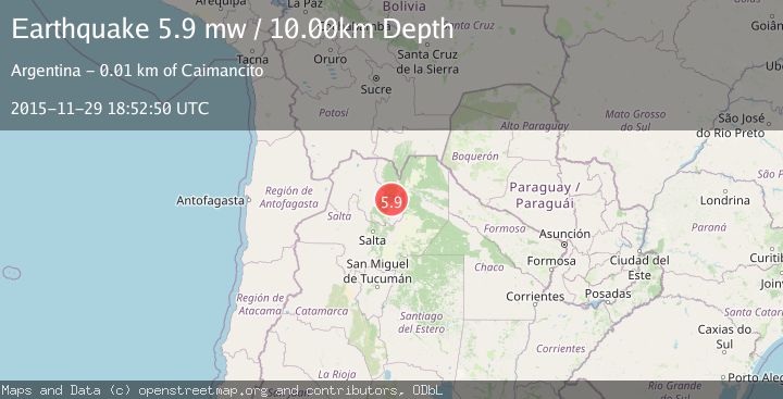 Map of JUJUY, ARGENTINA