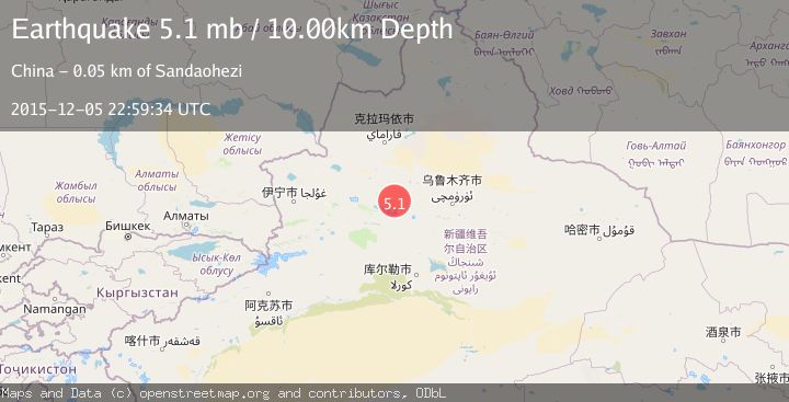 Map of NORTHERN XINJIANG, CHINA