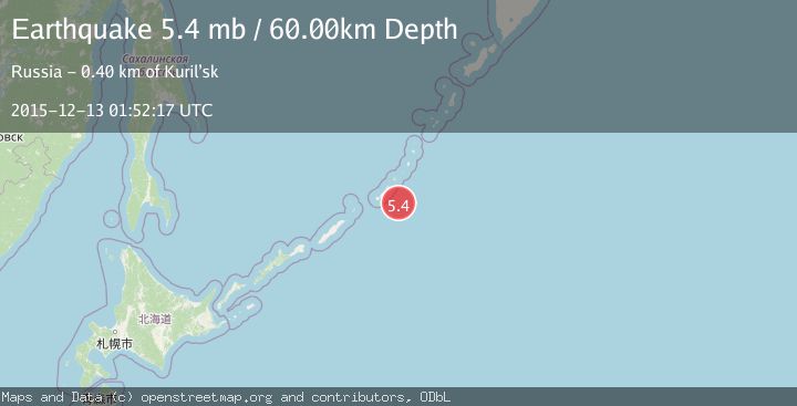 Map of KURIL ISLANDS