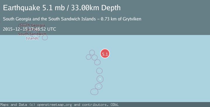 Map of SOUTH SANDWICH ISLANDS REGION