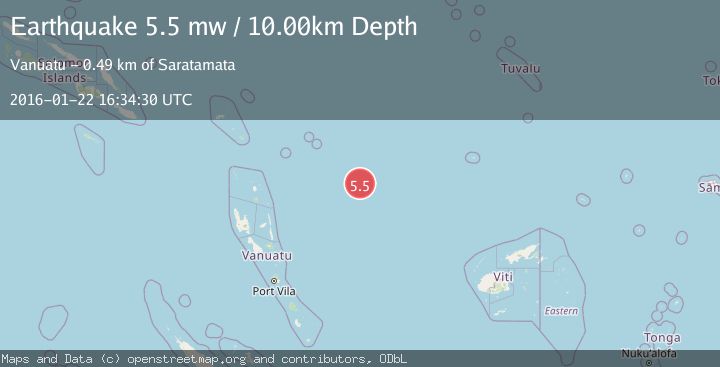 Map of VANUATU REGION