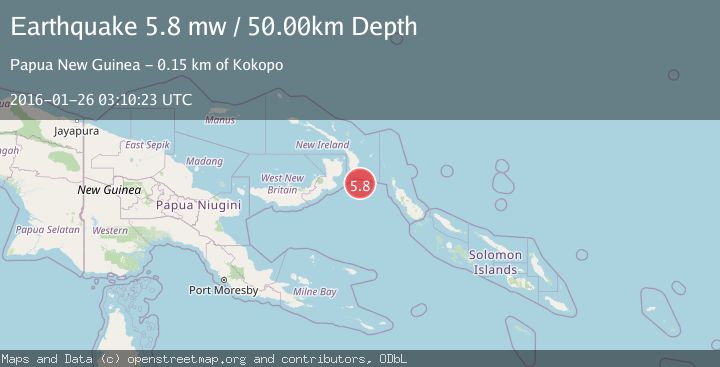 Map of NEW IRELAND REGION, P.N.G.