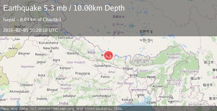 Map of XIZANG-NEPAL BORDER REGION